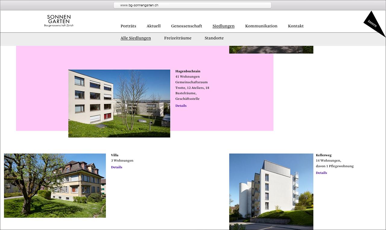 Baugenossenschaft Sonnengarten, Zurich